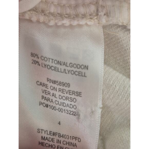 Fourth + Bay denim jeans womens size 4 white straight leg relaxed fit 7232 - Picture 3 of 8